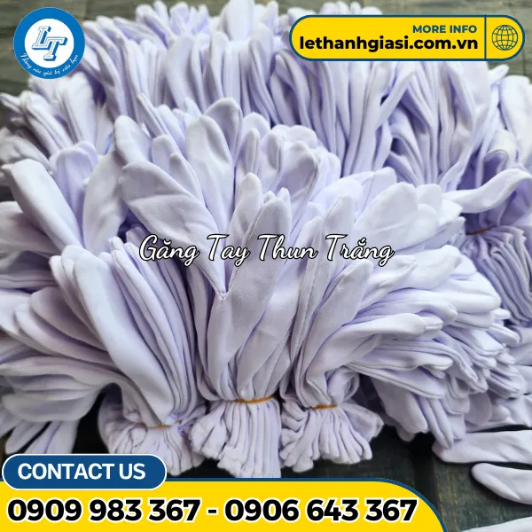 BAO TAY VẢI THUN TRẮNG