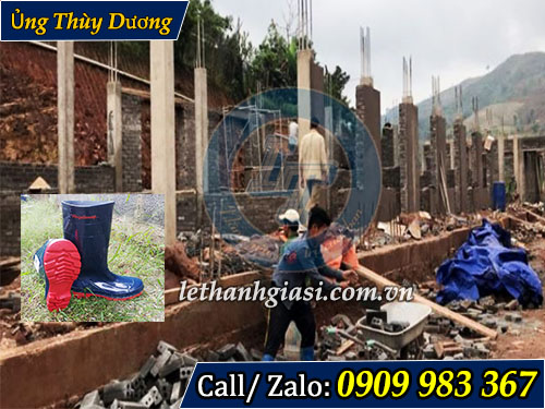 Ủng cao su mũi thép Thùy Dương giá rẻ HCM Ứng dụng ủng mũi thép trong xây dựng