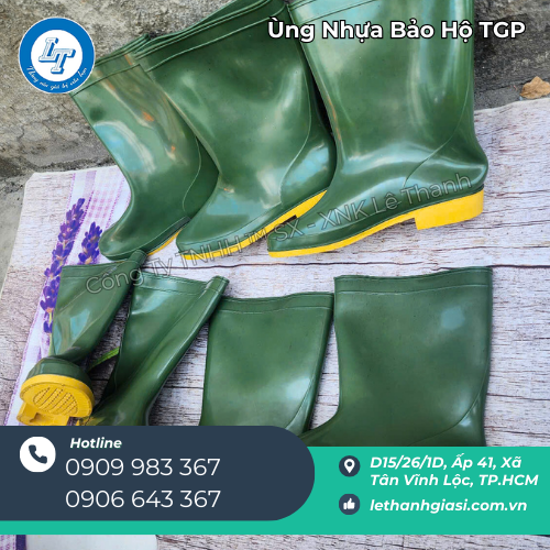 ủng nhựa bảo hộ TGP xanh rêu đế vàng bỏ giá rẻ ở đâu 3 ủng nhựa bảo hộ TGP xanh rêu đế vàng bỏ giá rẻ ở đâu 3