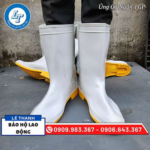 ủng nhựa bảo hộ lao động TGP giá sỉ trắng đế vàng ủng nhựa bảo hộ lao động TGP giá sỉ trắng đế vàng