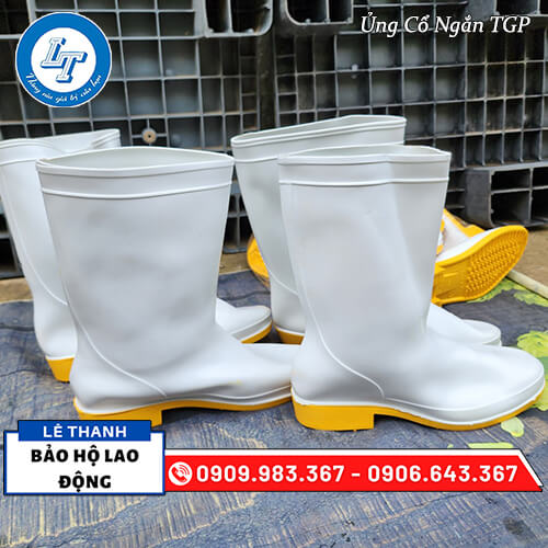 ủng nhựa bảo hộ lao động TGP giá sỉ trắng đế vàng ủng nhựa bảo hộ lao động TGP giá sỉ trắng đế vàng