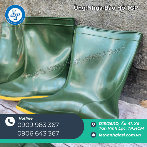 ủng nhựa bảo hộ TGP xanh rêu đế vàng bỏ giá rẻ ở đâu 2 ủng nhựa bảo hộ TGP xanh rêu đế vàng bỏ giá rẻ ở đâu 2