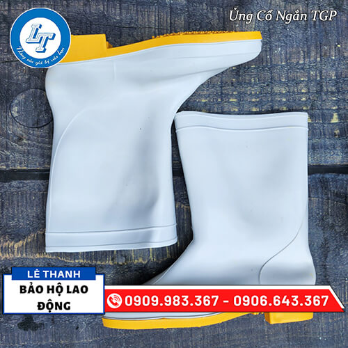 ủng nhựa bảo hộ lao động TGP giá sỉ trắng đế vàng ủng nhựa bảo hộ lao động TGP giá sỉ trắng đế vàng