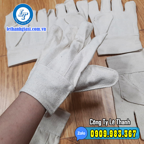 găng tay vải bạt bảo vệ công nhân lao động gt vải bạt
