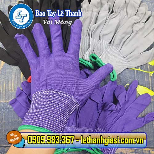 Bao tay vải mỏng đủ size, đủ màu gt vải mỏng