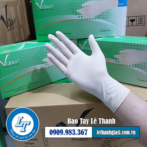 Găng tay y tế vgloves không bột chất liệu mũ kem ly tâm tự nhiên Găng tay y tế vgloves không bột chất liệu mũ kem ly tâm tự nhiên