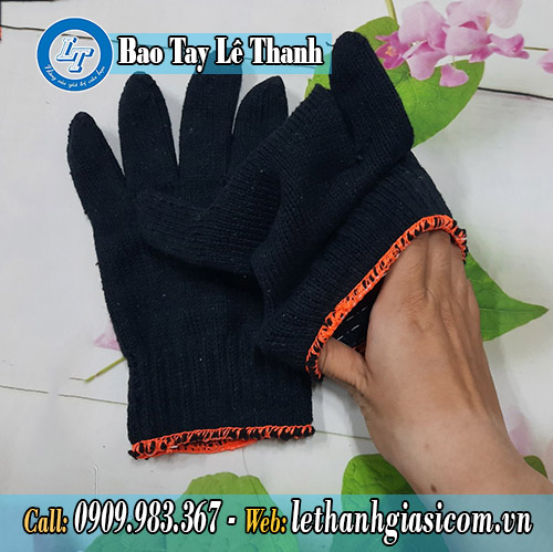 Bao tay xỏ 5 ngón xám đen dùng trong công nghiệp bao tay xám đen