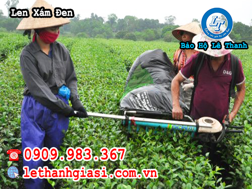 len xám đen - bao tay an toàn cho người lao động xám đen