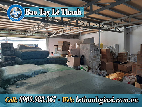 Bao tay xỏ 5 ngón xám đen dùng trong công nghiệp bao tay xám đen