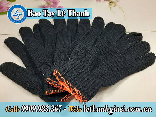 Bao tay xỏ 5 ngón xám đen dùng trong công nghiệp bao tay xám đen