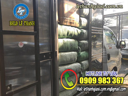 Sản xuất găng tay len phủ hạt nhựa đủ size, giá rẻ TPHCM Xe tải giao hàng găng tay len phủ hạt nhựa