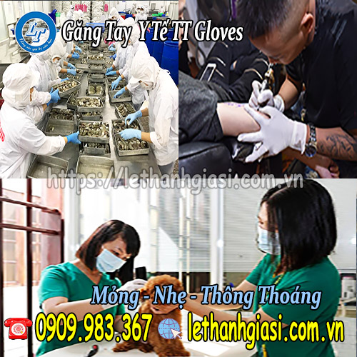 tìm mua găng tay y tế Nitrile TT Gloves cao cấp găng tay y tế