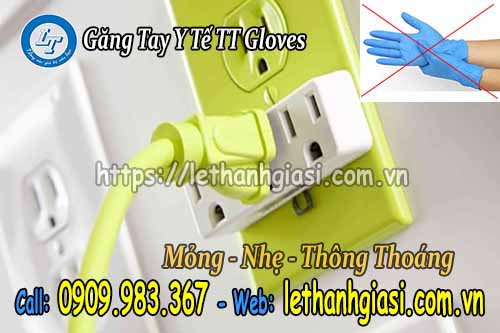 tìm mua găng tay y tế Nitrile TT Gloves cao cấp găng tay y tê