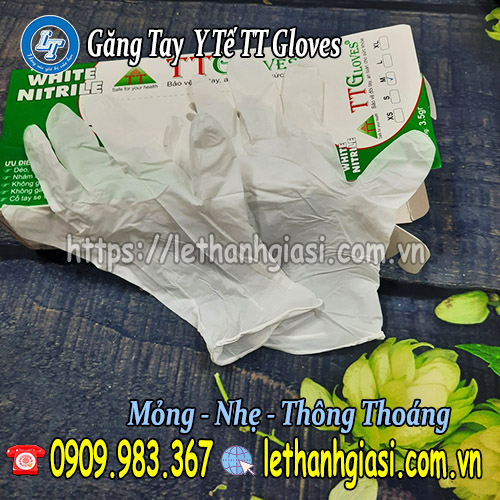 tìm mua găng tay y tế Nitrile TT Gloves cao cấp găng tay y tế
