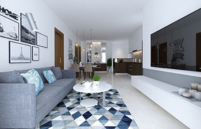 thiết kế thi công nội thất căn hộ 2 phòng ngủ