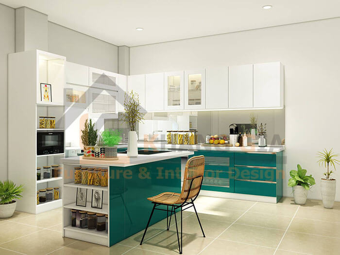 bao gia thi cong tu bep mdf hien dai