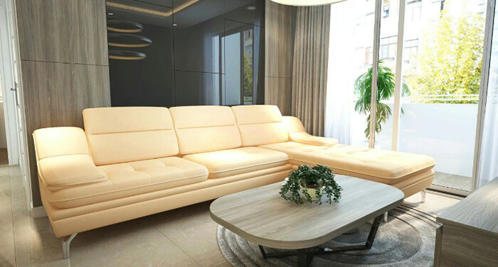 Sofa hiện đại dành cho phòng khách căn hộ chung cư