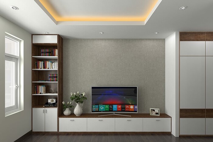 Mẫu kệ tivi hiện đại dành cho căn hộ chung cư - Khang Gia Decor