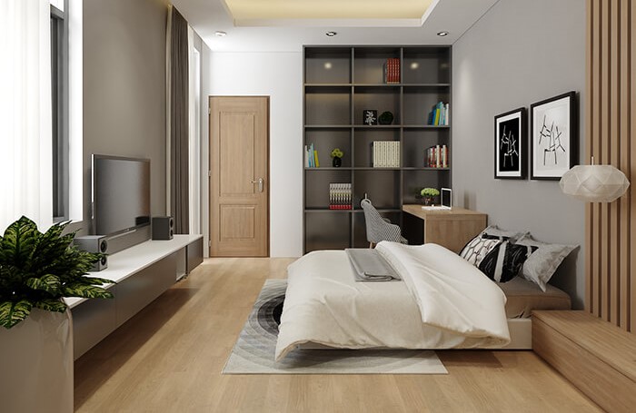 Mẫu bàn làm việc dành cho căn hộ chung cư