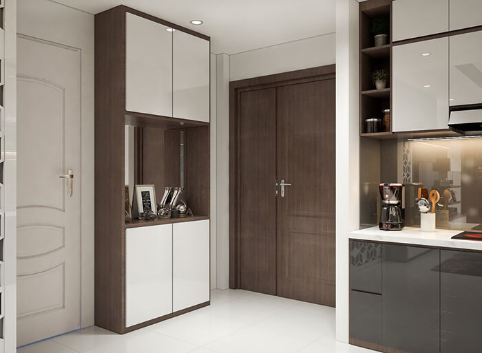 Mẫu thiết kế tủ giày đẹp dành cho căn hộ chung cư