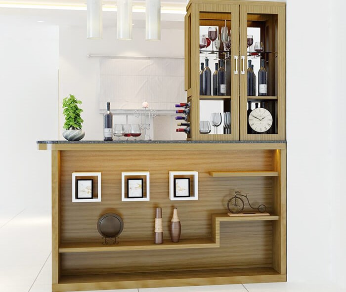 Mẫu tủ rượu hiện đại dành cho căn hộ chung cư