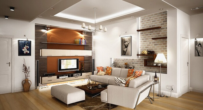 thiết kế nội thất phòng khách hiện đại