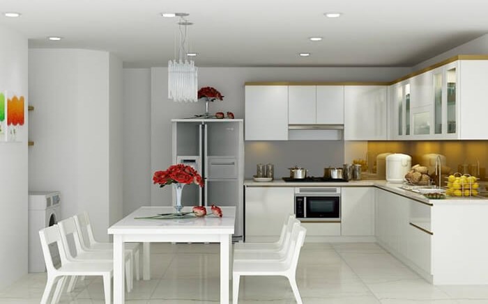 Mẫu tủ bếp đẹp dành cho căn hộ chung cư