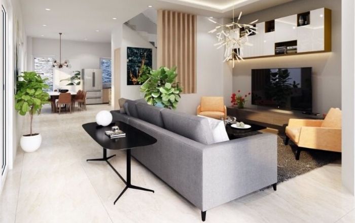 Nội thất phòng khách tiện nghi và sang trọng