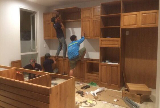 Thi công tủ bếp giá tại xưởng