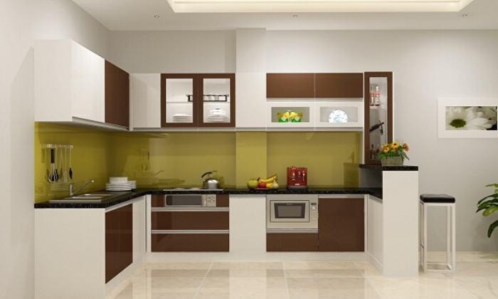 Các mẫu tủ bếp chung cư đẹp năm 2020