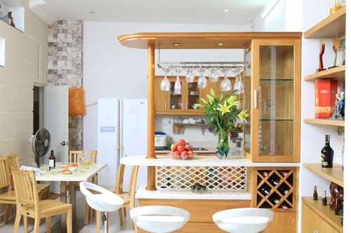 Mẫu thiết kế quầy bar đẹp cho không gian bếp