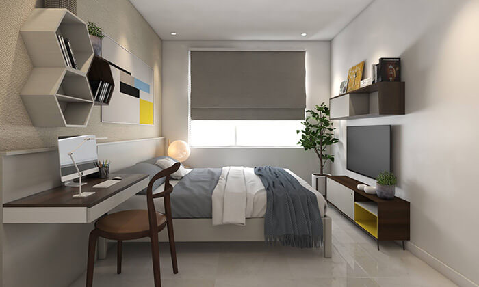 thiet ke thi cong noi that can ho 2 phong ngu Orchard