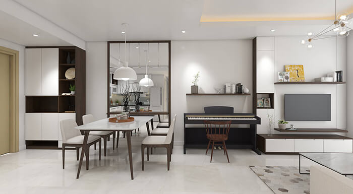 thiet ke thi cong noi that can ho 2 phong ngu Orchard