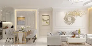 Thiết kế thi công nội thất căn hộ bán cổ điển - Thủ Đức