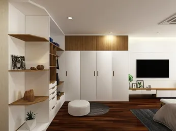Tủ quần áo hiện đại cho nội thất căn hộ chung cư