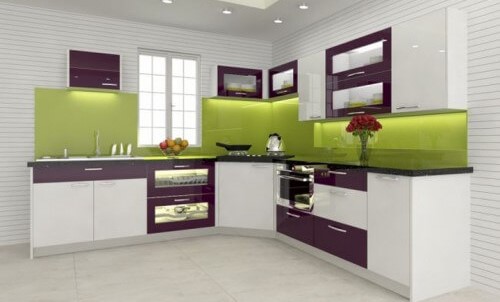 Tủ bếp acrylic dành cho căn hộ chung cư