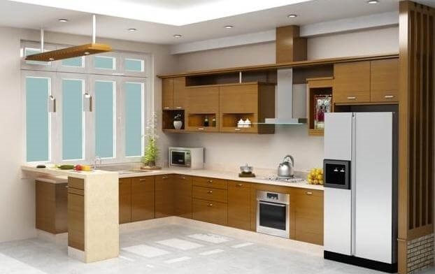 Tủ bếp mdf chống ẩm dành cho căn hộ chung cư