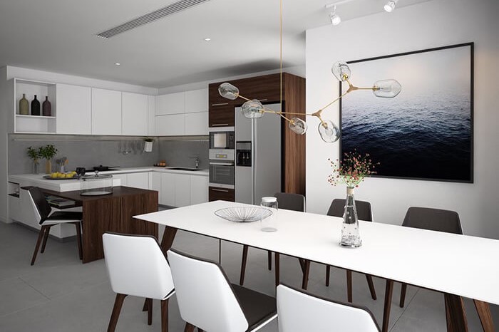 Tủ bếp gỗ công nghiệp MDF melamine