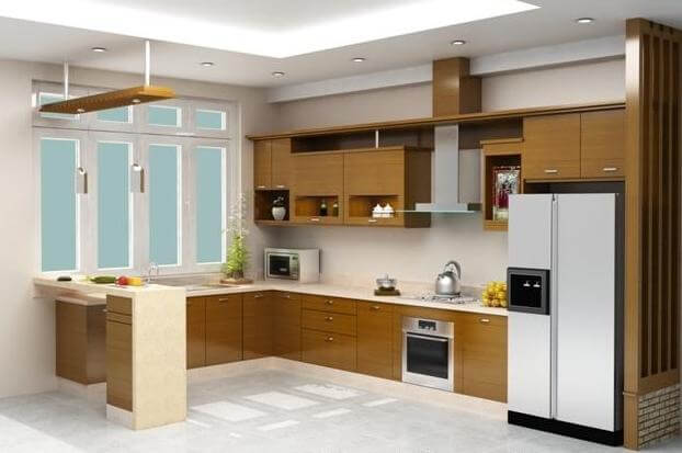 Tủ bếp gỗ công nghiệp MDF melamine