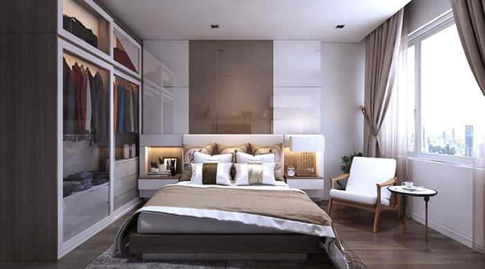 Tủ quần áo đẹp dành cho căn hộ chung cư hiện đại