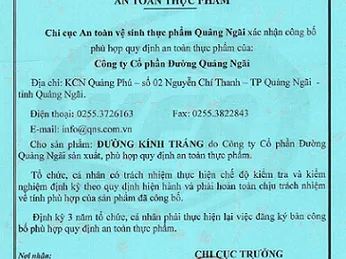 Công bố chất lượng đường RS An Khê