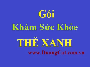 Gói khám sức khỏe Thẻ Xanh