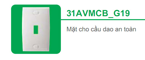 Mặt cho cầu dao an toàn Schneider S-Classic 31AVMCB_G19 Mặt cho cầu dao an toàn Schneider S-Classic 31AVMCB_G19