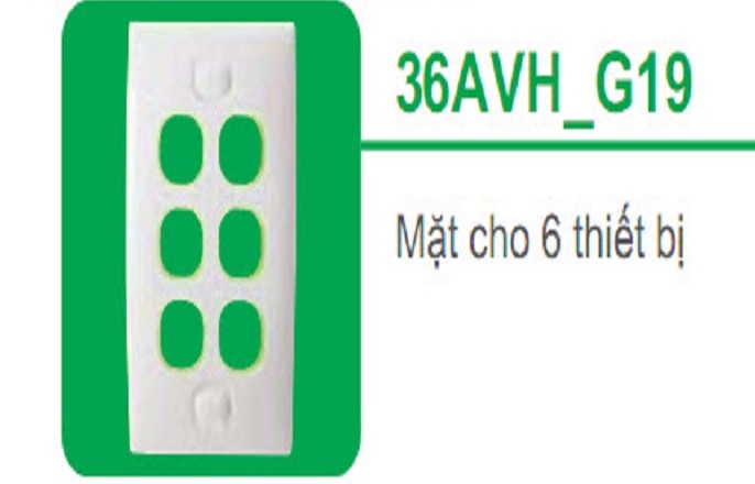 Mặt cho 6 thiết bị Schneider S-Classic 36AVH_G19 Mặt cho 6 thiết bị Schneider S-Classic 36AVH_G19
