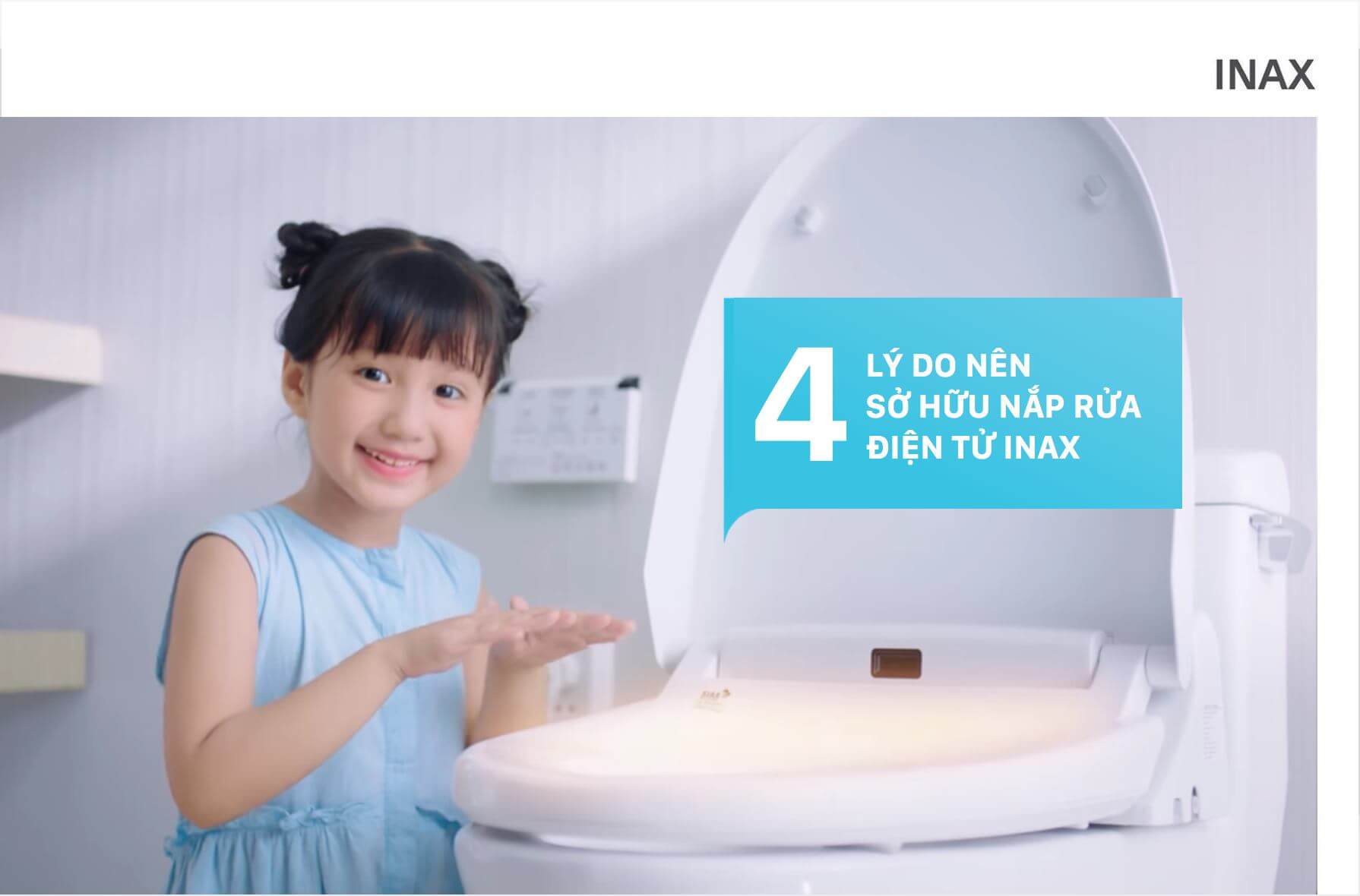 Bàn cầu INAX thế hệ mới - Kháng khuẩn chuẩn Nhật