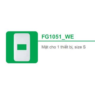 Mặt cho 1 thiết bị size S Schneider S - Flexi FG1051_WE Mặt cho 1 thiết bị size S Schneider S - Flexi FG1051_WE