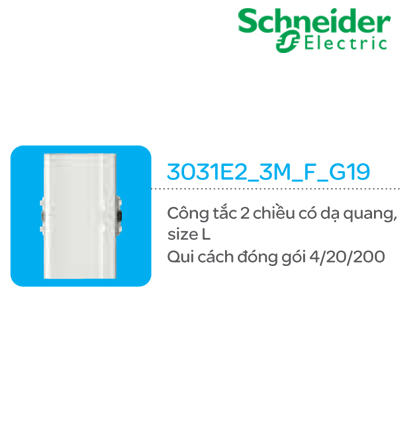 Công tắc 2 chiều có dạ quang size L Schneider Concept 3031E2_3M_F_G19 Công tắc 2 chiều có dạ quang size L Schneider Concept 3031E2_3M_F_G19