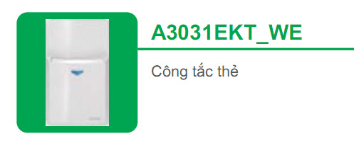 Công tắc thẻ Schneider Concept A3031EKT_WE Công tắc thẻ Schneider Concept A3031EKT_WE