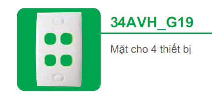 Mặt cho 4 thiết bị Schneider S-Classic 34AVH_G19 Mặt cho 4 thiết bị Schneider S-Classic 34AVH_G19