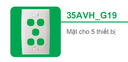 Mặt cho 5 thiết bị Schneider S-Classic 35AVH_G19 Mặt cho 5 thiết bị Schneider S-Classic 35AVH_G19